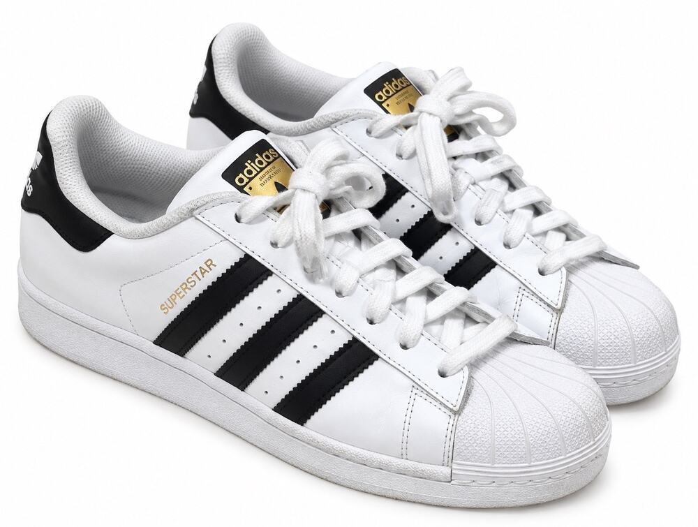 Adidas Originals Superstar White Black Leather Shell Toe Sneakers Size 8.5